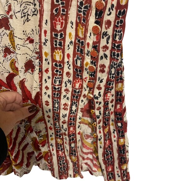 Soft Surroundings Linen Blend Sugar Maple Boho Tunic Top Size S - Picture 4 of 9